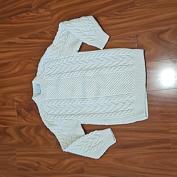 Quills Woolen Market 70's Vintage Fisherman's Sweater Off White - Picture 1 of 6